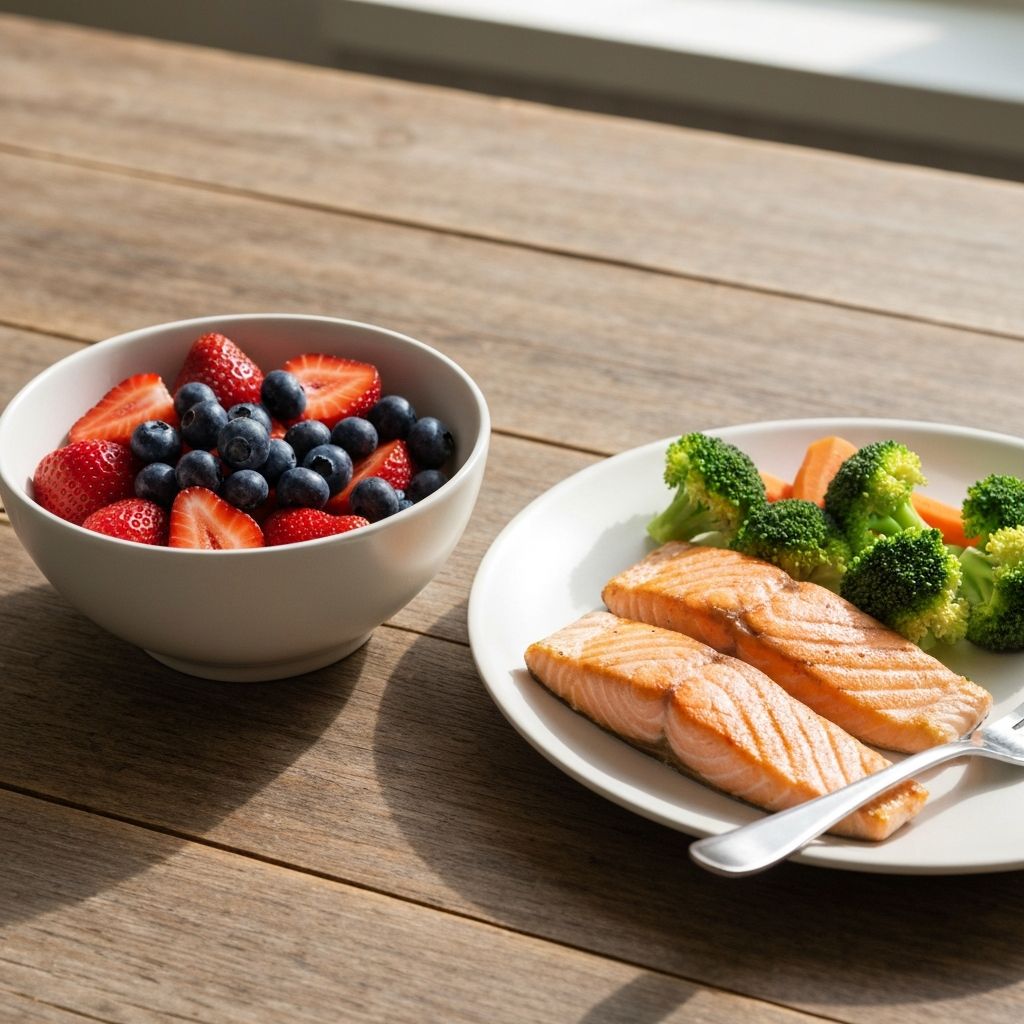 Tavolo con varietà di alimenti